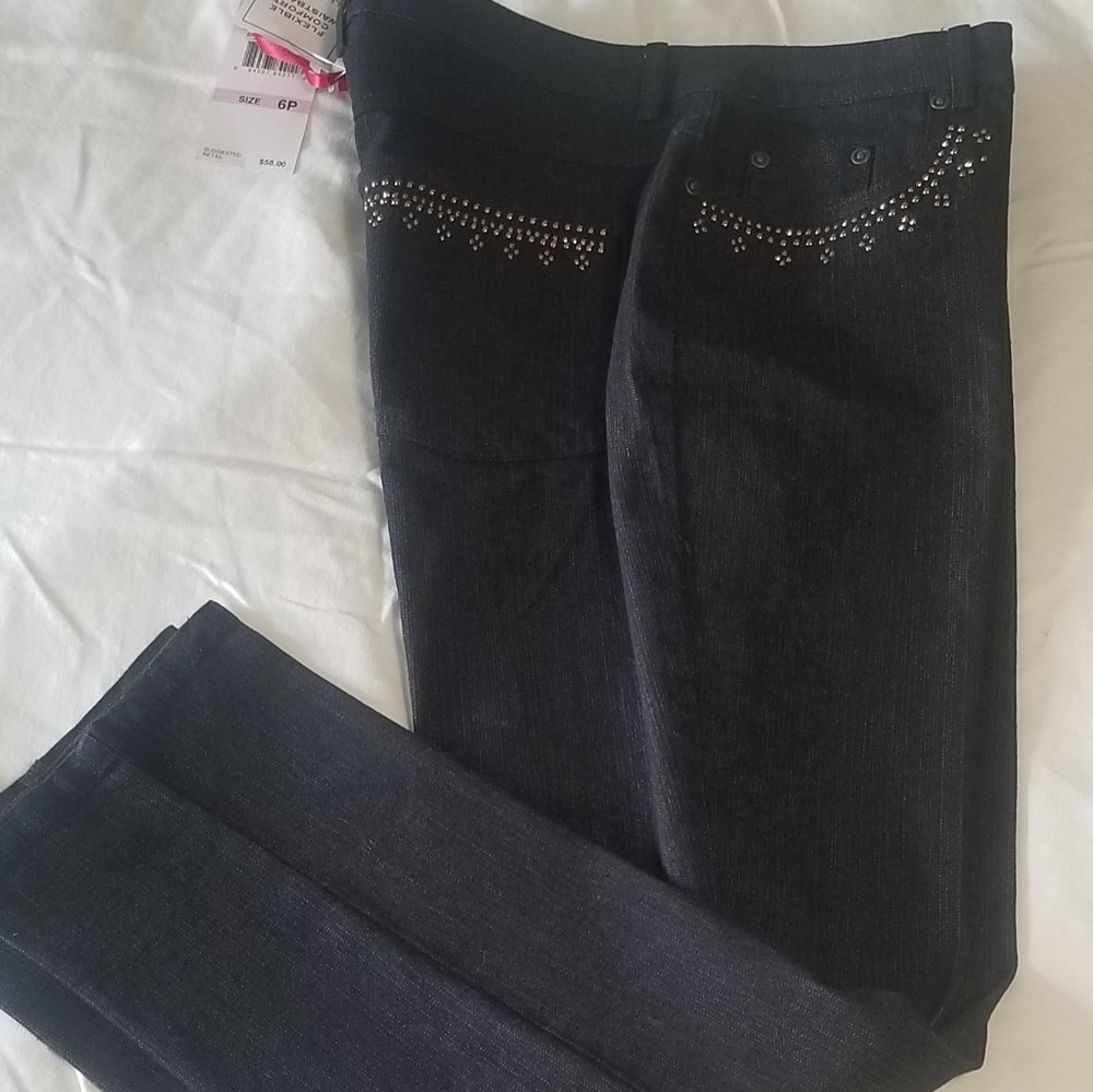 Women's black denim pants